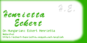 henrietta eckert business card